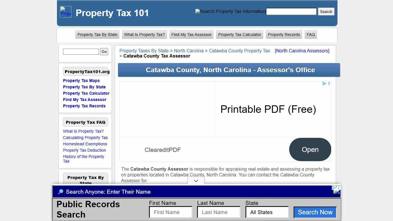 Catawba County, North Carolina - Tax Assessor & Property Appraiser